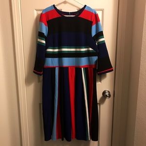 Eloquii Opposing Striped Knit Dress